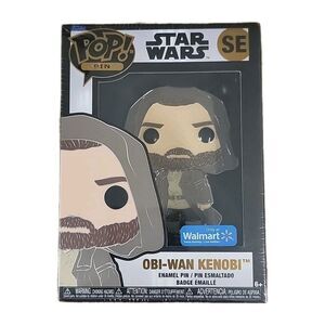 Star Wars Funko Pop Giant Enamel Pin: Obi-Wan Kenobi (Hooded) - Brand New!
